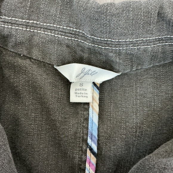 J. Jill Utility Jacket Corduroy Button Down Pockets Olive Green Small Petite - Picture 3 of 6